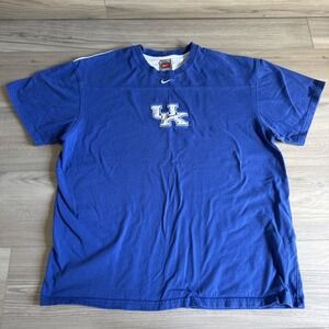 Vintage Kentucky Wildcats Shirt Women's L Blue Nike Team Center Swoosh Check Y2K